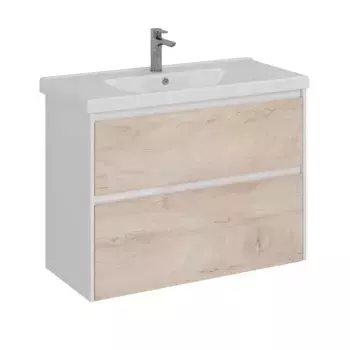 Тумба под раковину Lemark Combi LM03C100T-dub белый, коричневый