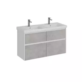 Тумба под раковину Lemark Combi LM03C125T-Beton белый, серый