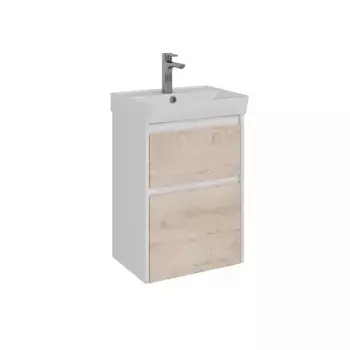 Тумба под раковину Lemark Combi LM03C50T-dub белый, коричневый