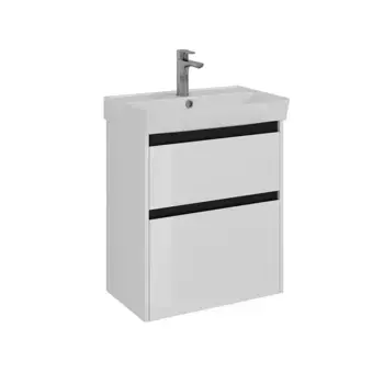 Тумба под раковину Lemark Combi LM03C60T-black белый, черный