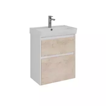 Тумба под раковину Lemark Combi LM03C60T-dub белый, коричневый