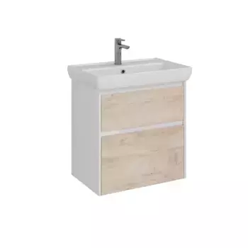 Тумба под раковину Lemark Combi LM03C70T-dub белый, коричневый