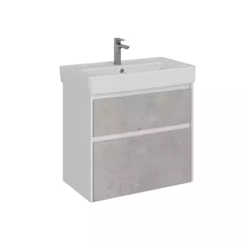 Тумба под раковину Lemark Combi LM03C80T-Beton белый, серый