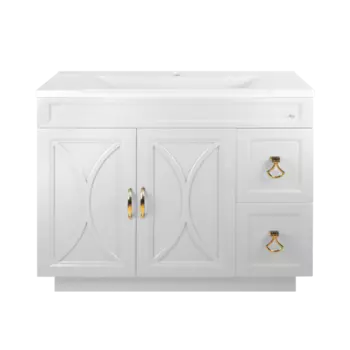 Тумба под раковину Misty Амбра 100 П-Амб0100-011-2Я, белая