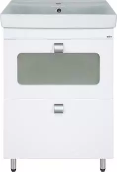 Тумба под раковину Misty Урал 60 Э-Ура-01060-0212Я со стеклом