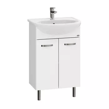 Тумба под раковину Onika Коралл 50 см 105032 белый глянец