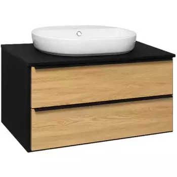 Тумба под раковину Runo Мальта 00-00001099 коричневый, черный