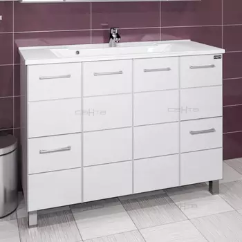 Тумба под раковину СанТа Омега 207043 118.5 см белый