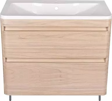 Тумба под раковину Style Line Атлантика 100 ЛС-00000682 Люкс Plus, напольная, ясень перламутр