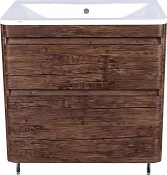 Тумба под раковину Style Line Атлантика 80 ЛС-00000665 Люкс Plus, 80 см, напольная, старое дерево