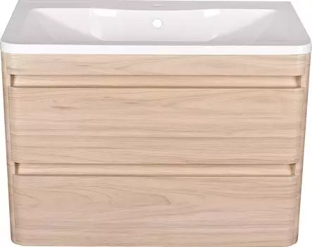 Тумба под раковину Style Line Атлантика 80 ЛС-00000684 Люкс Plus, подвесная, ясень перламутр