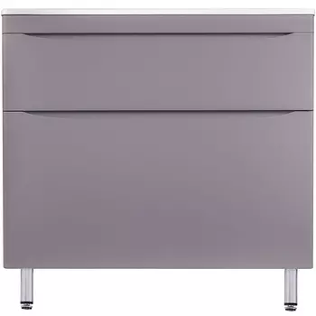 Тумба под раковину Style Line Бергамо мини 90 Люкс Plus СС-00002362, серый антискрейч