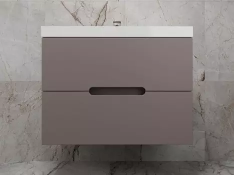 Тумба под раковину Style Line Матис 80 ЛС-00002298 подвесная, тауп темный