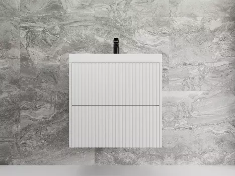 Тумба под раковину Style Line Стокгольм 60 ЛС-00002307, белый рифленый