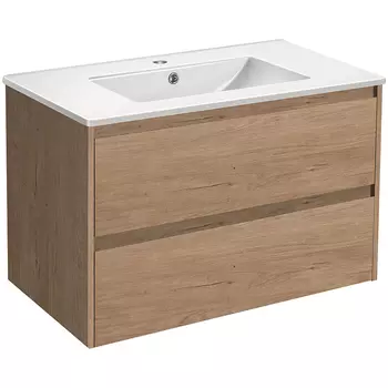 Тумба под раковину Vincea Gio VMC-2G800NO 80 см, натуральный дуб N.Oak