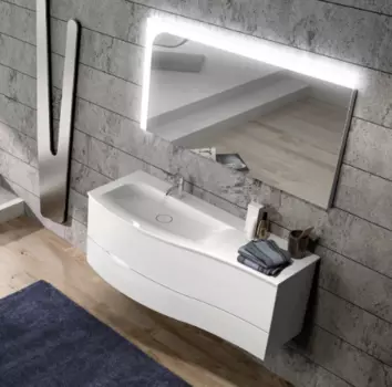 Тумба с раковиной 121 см Burgbad Sinea 2.0 SFFQ121L F2800 G0165 C0001*1, белый