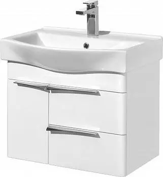 Тумба с раковиной Aquaton Беверли 65 1A2353K0BV010, белый глянец