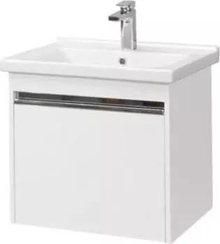 Тумба с раковиной Aquaton Капри 60 1A2301K1KP010, белый глянец