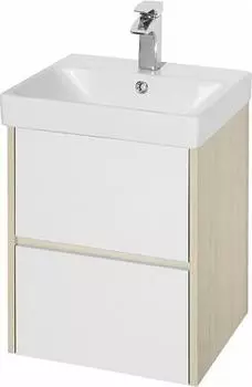 Тумба с раковиной Aquaton Сканди 45 1A2516K0SDB20, белый/дуб верона