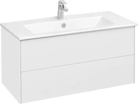 Тумба с раковиной Aquaton Сохо 100 1A2582K2AJ010, белый глянец