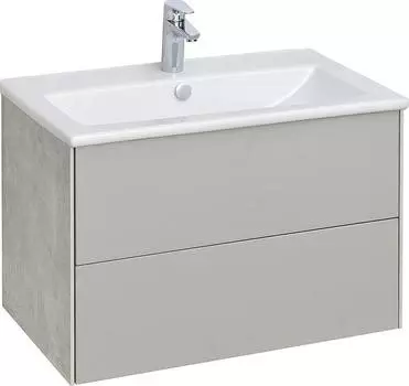 Тумба с раковиной Aquaton Сохо 75 1A2581K1AJ9A0, слэйт/галька серая