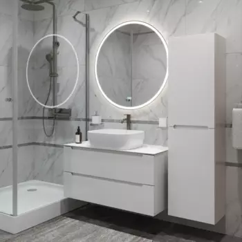 Тумба с раковиной BelBagno ETNA80BL-KEPBO-1302-SET 80 см, белый