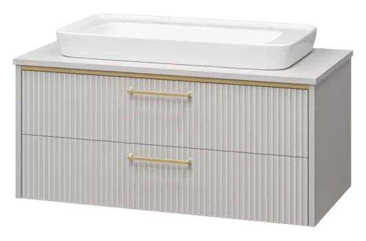 Тумба с раковиной Brevita Elche 100 УТ000022433 серый, золото