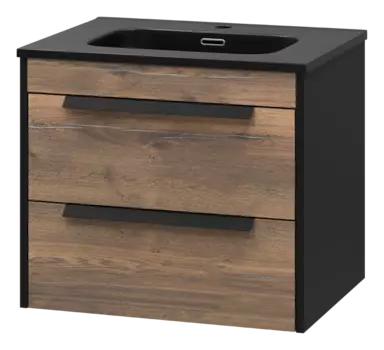 Тумба с раковиной Brevita Monsour 60 УТ000015277 черный, темное дерево