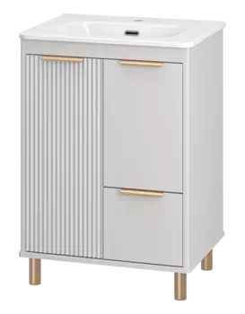 Тумба с раковиной Brevita Risacca УТ000025678 серый