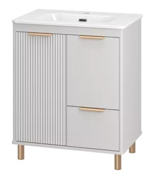 Тумба с раковиной Brevita Risacca УТ000025679 серый