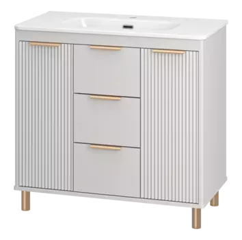 Тумба с раковиной Brevita Risacca УТ000025681 серый