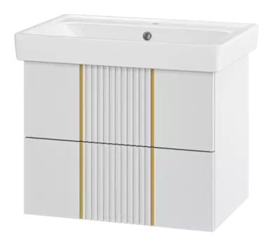 Тумба с раковиной Brevita Vega 70 УТ000022669 белый, золото