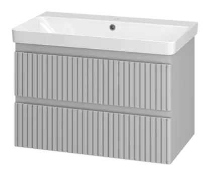 Тумба с раковиной Brevita Victory УТ000025790 серый шелк