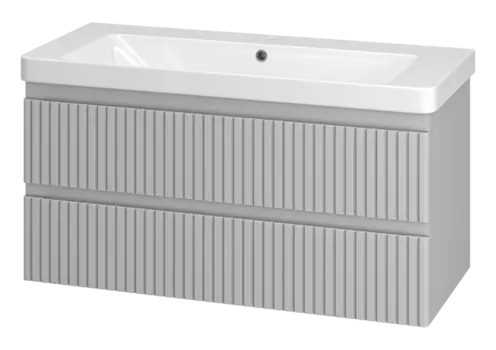 Тумба с раковиной Brevita Victory УТ000025791 серый шелк