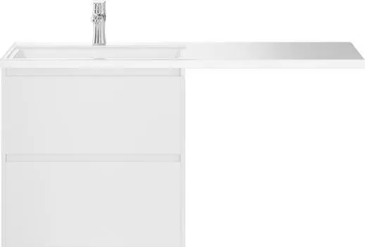Тумба с раковиной Creto Cafor 130 19-W130L, левая, белая
