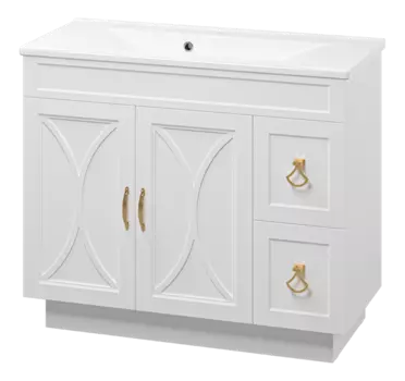 Тумба с раковиной Misty Амбра 100 УТ000009822 белый