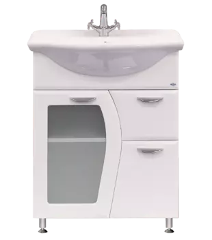 Тумба с раковиной Misty Дрея 65 СО000000130 белый