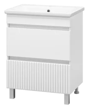 Тумба с раковиной Misty Мира 65 УТ000022681 белый