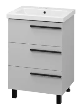 Тумба с раковиной Misty Ненси 60 УТ000015707 серый