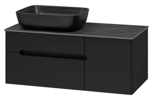 Тумба с раковиной Misty Роял 100 УТ000014976 черный