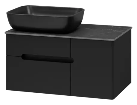 Тумба с раковиной Misty Роял 80 УТ000014975 черный