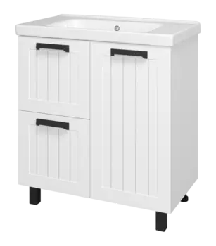 Тумба с раковиной Misty Спарта 80 УТ000013759 белый