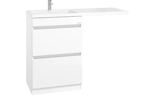 Тумба под раковину Onika Милтон 120 см 105801 левая, белый глянец