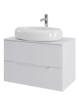 Тумба с раковиной Orange Line Li-80TuwMDF+B08-640W 80 см, белый