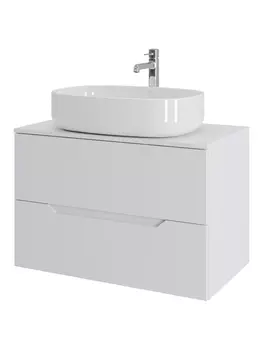 Тумба с раковиной Orange Line Li-80TuwMDF+B04-600W 80 см, белый