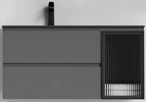 Тумба с раковиной Orans BC-2055-1000L 100 2055100L левая, темно-серый