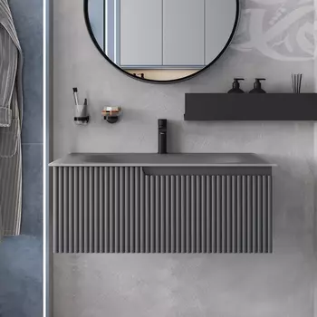 Тумба с раковиной STWORKI Вестфолл 90 серая матовая