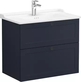 Тумба с раковиной Vitra Root Classic 80 68874, темно-синий матовый