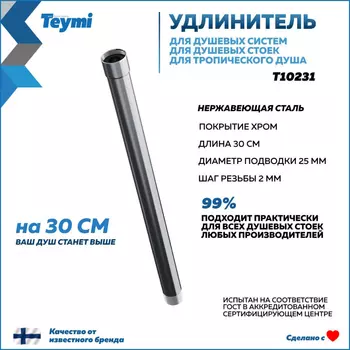 Удлинитель душевой штанги Teymi T10231 хром