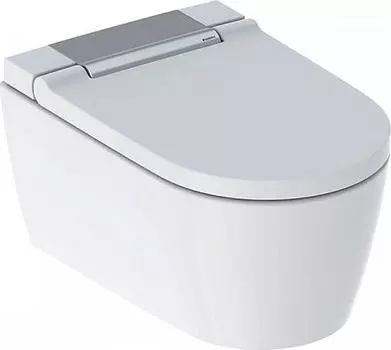 Унитаз-биде подвесной Geberit AquaClean Sela 146.224.21.1, белый, панель хром